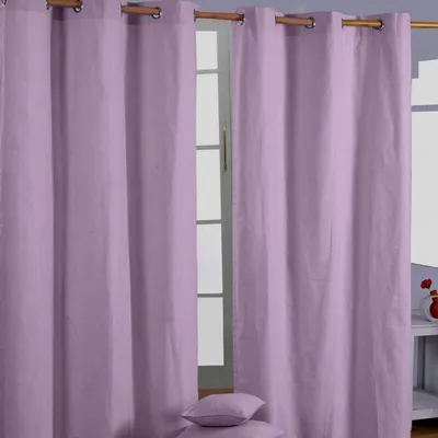 Produktbild von HOMESCAPES Gardinen unifarben mauve 2er Set 137 x 117 cm