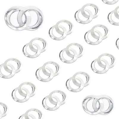 Produktbild von Oblique Unique Konfetti Doppelringe Ringe Streudeko Tischdeko Hochzeitsdeko - silber
