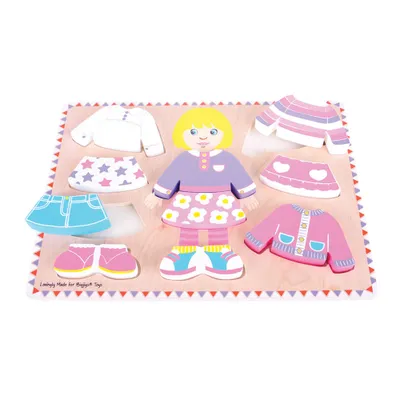 Obrázok produktu pre Bigjigs Baby Oblékací puzzle holčička