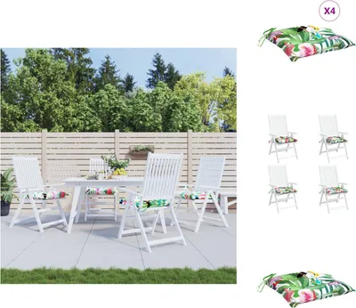 Immagine prodotto di vidaXL Cuscino per sedia 4 pz. Tessuto Oxford multicolore 50x50x7 cm - Cuscino per sedia