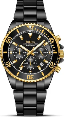 Produktbild von Uhren Herren Chronographen Edelstahl Wasserdicht Armbanduhr Herren Quarz Uhren mit Datum Business Casual Uhr für Männer