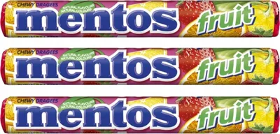 Obrázek produktu pro Mentos Fruit žvýkací pastilky 1 rolička s lahodnou ovocnou příchutí 38g