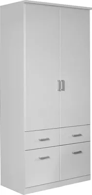 Produktbild von Kleiderschrank - Alpinweiß - 91 x 199 cm - mit 2 Türen