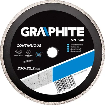 Obrázok produktu pre GRAPHITE Diamantová čepeľ 230 x 22,2 mm, pevná