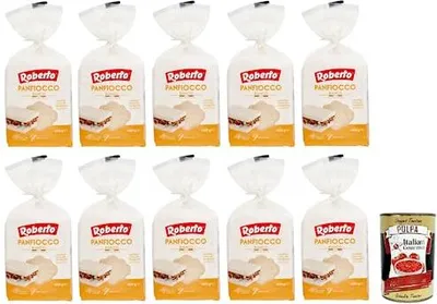 Produktbild von 10x Roberto Panfiocco Bianco,Weiches Weißbrot Ohne Kruste,Krustenloses Brot,400g + Italian Gourmet Polpa di Pomodoro 400g Dose