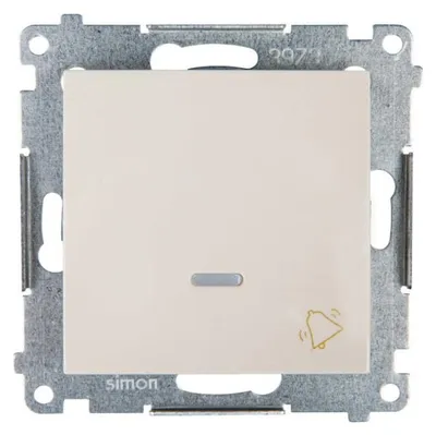 Productafbeelding van Kontakt-Simon DD1L.01/41, drukknop, kunststof, wit, IP20, IP44, 250 V, 10 A