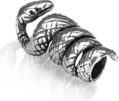 Produktbild von Schlange Wikinger Bartperle Øinnen 5mm Keltisch 925 Sterling Silber Gothic 4311