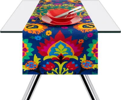 Image de Excelsa Chemin de table New Delhi Coton 45x140 cm Multicolore