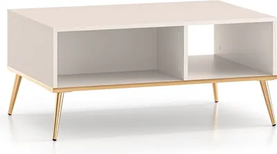 Zdjęcie produktu dla Stolik kawowy MELLANIE 90x60 kaszmir/złoty