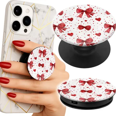 Obrázok produktu pre Popsocket Držiak na telefón/ tablet s červenými stuhami Módne vzory