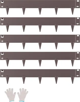 Zdjęcie produktu dla Obrzeża trawnikowe ogrodowe palisada zestaw 5 obrzeży rabatowych 990x181x1,5mm - Solidne i trwałe - obrzeża trawnikowe do ogrodu