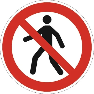 Produktbild von Verbotszeichen ASR A1.3/DIN EN ISO 7010 Fußgänger verboten Ku.