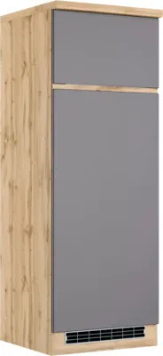 Produktbild von Held Möbel Kühlumbauschrank für 145er Einbaukühlschrank PISA BxTxH 60 x 60 x 166 cm grau matt zerlegt Anschlag reversibe
