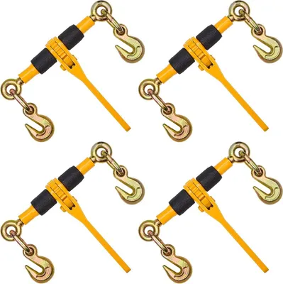 Image de Attache-chaîne à cliquet 1/4"-5/16" 2600 lb pour arrimage, lot de 4