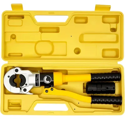 Image de Pince hydraulique pour tubes, force de sertissage de 8 tonnes, mâchoires pivotantes à 360°, acier Cr40