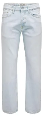 Immagine prodotto di Pantaloni in denim leggero con gamba dritta e design a cinque tasche