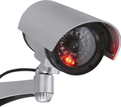 Produktbild von 8 Stück Überwachungskamera Attrappe mit roter LED Dummy Fake Kamera batteriebetrieben
