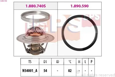Produktbild von EPS Thermostat Kühlmittel 82°C für AUDI A4 Avant (8K5, B8) A6 Avant (4F5, C6) Q5 (8RB) A5 Sportback (8TA) A4 Limousine (8K2, B8)