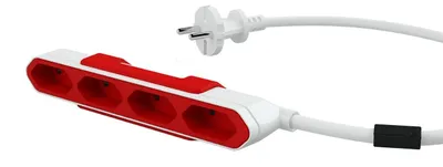 Productafbeelding van Allocacoc PowerBar GeÃ¯ntegreerde stekkerdoos verdeler 4 - Stopcontacten 2-polige stekker reisadapter 220-240 V