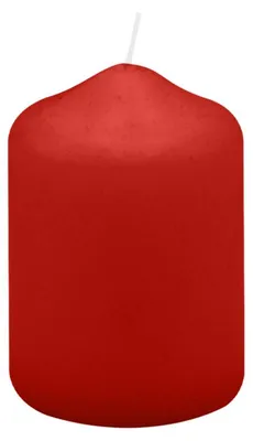 Produktbild von Spitzkopf Stumpen Kerzen Weihnachtsrot 7 x Ø 5 cm, 12 Stück