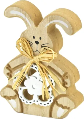 Image de Lapin avec fleur 11x9 cm