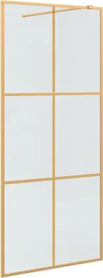 Obrázek produktu pro vidaXL Sprchová zástěna Walk-in zlatá 90 x 195 cm Tvrzené sklo