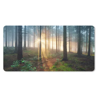 Produktbild von MuchoWow® Schreibtischunterlage Wald - Baum - Pflanze 80x40 cm - XXL Mauspad - Gaming Mauspad