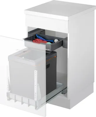 Zdjęcie produktu dla System odpływowy MÜLLEX Boxx 40-R, w tym system wysuwny z pełnym wysuwem, 41 litrów / od 40 cm szerokości szafki