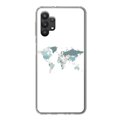 Produktbild von MuchoWow® Handyhülle Schutzhülle Hülle für Samsung Galaxy A32 5G Weltkarte - Pastell - Länder Silikon Softcase Handy Hülle - Softcase