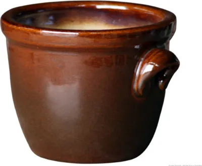 Produktbild von KERAZO Keramik Blumentopf Pflanzkübel Pflanztopf Venus m. Henkel 45x37 cm robust, dickwandig, frostfest, Farbe: BRAUN