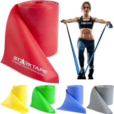 Zdjęcie produktu dla Taśma oporowa rolka 8 m, bez lateksu elastyczna, TPE, do fitnessu