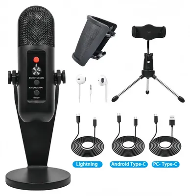Produktbild von Live-Streaming Set - Soundkarte/Audio-Interface - Bluetooth 5.0 - Aufnahme-Mischpult - Für Handy & PC - Plug & Play