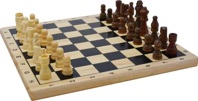 Produktbild von HOT Games Schach-Set Holz bedruckt 29x29 cm.