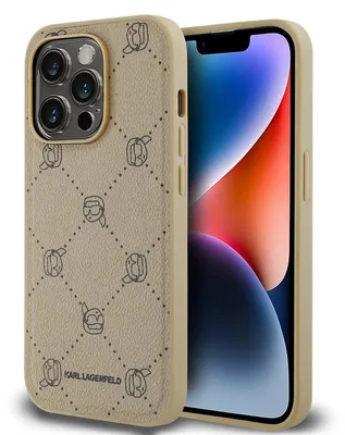 Obrázok produktu pre Karl LagerfeldPolyuretánpuzdro s motívom Karl Heads MagSafe pre iPhone 14 Pro Max béžové (KLHMP14XPGKHPHE)