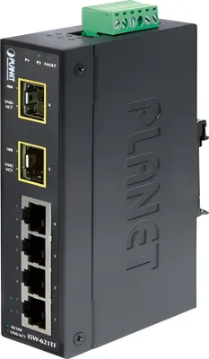 Immagine prodotto di PLANET 4+2 100FX SFP Industrial Ethernet Switch (-40~75