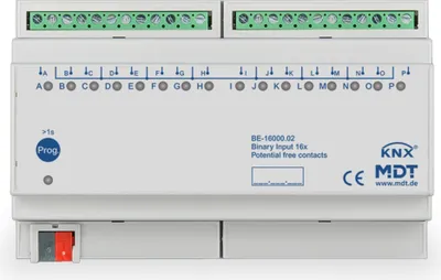 Produktbild von MDT BE-16000.02 Binäreingang 16-fach 8TE REG potentialfrei