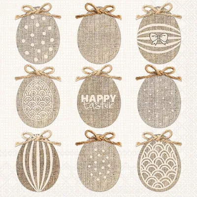 Produktbild von Servietten 33x33 cm - Natural Easter