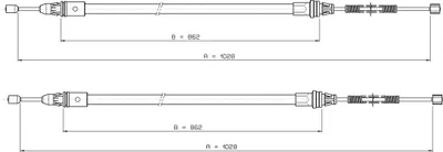 Produktbild von METZGER Handbremsseil Seilzug Feststellbremse für SMART FORTWO Coupe (451) Hinten Links Hinten Rechts 10.9337