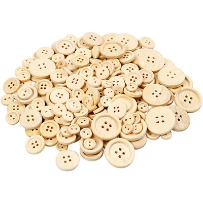 Immagine prodotto di Bottoni di legno, D: 8+11+15+18+23 mm, 440 pezzi.