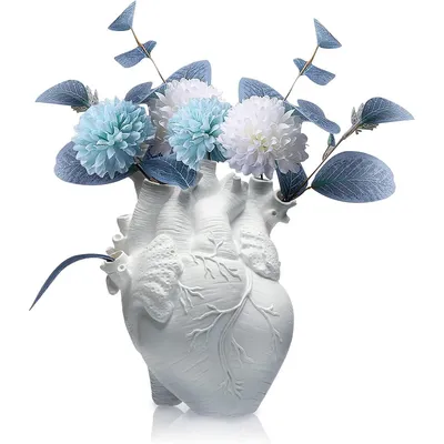 Produktbild von Dekorative Pflanzvase Herzform, Harz-Blumentopf klein,weiß Pflanzenbehälter, kreatives Geschenk,Dekovase für Valentinstag