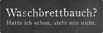 Produktbild von Shabby Chic Metallspruchschild Waschbrettbauch