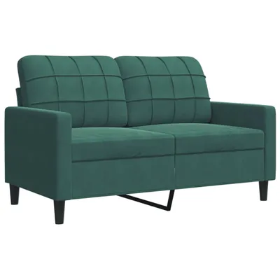 Produktbild von 2-Sitzer-Sofa Dunkelgrün 120 cm Samt