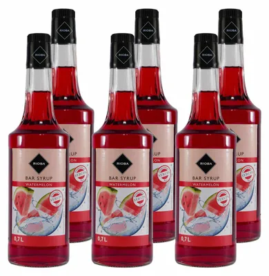 Produktbild von Rioba Watermelon (Wassermelone) Syrup (6 x 0,7L)