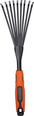 Produktbild von BLACK+DECKER Handrechen - 38.8 CM - Ergonomischer Griff - Leicht zu hängen - Schwarz/Orange