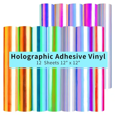 Produktbild von Permanent Vinyl, holografische Oberfläche, einfach zu verwenden, 12Pcs holographisch