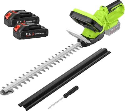 Image de Taille-haie/coupe-haie - Batterie 18 V - 500 W - Lame de 51 cm - 1 500 tr/min - Épaisseur de coupe 15 mm - 2 batteries - Bleu