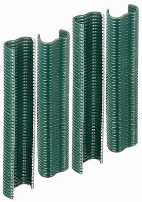Produktbild von Alberts Drahtklammer | zinkphosphatiert, grün kunststoffbeschichtet | Breite 22 mm | 800er Set