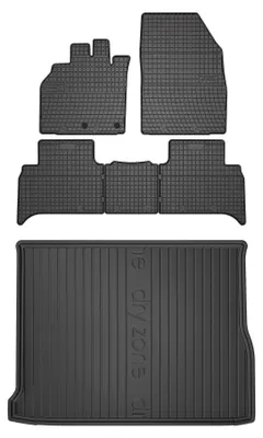 Obrázek produktu pro Gumové autokoberce SolidPRO + vana kufru DryZone pro: Renault Scenic III 2009-2016 minivan 6 ks