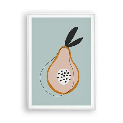 Produktbild von Gerahmtes Poster - Weißer Rahmen - Birne Bild Jugend - 70x100 cm - Wand Bild - Wanddeko - Wandbilder - Kunstposter - Wandposter - Bilderrahmen - Bilder - Kunstdruck - Wanddekoration - P2WPA70x100-4616