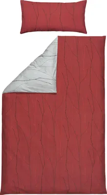 Produktbild von REDBEST Wendebettwäsche rot-grau 1x 135x200 cm + 1x 40x80 cm